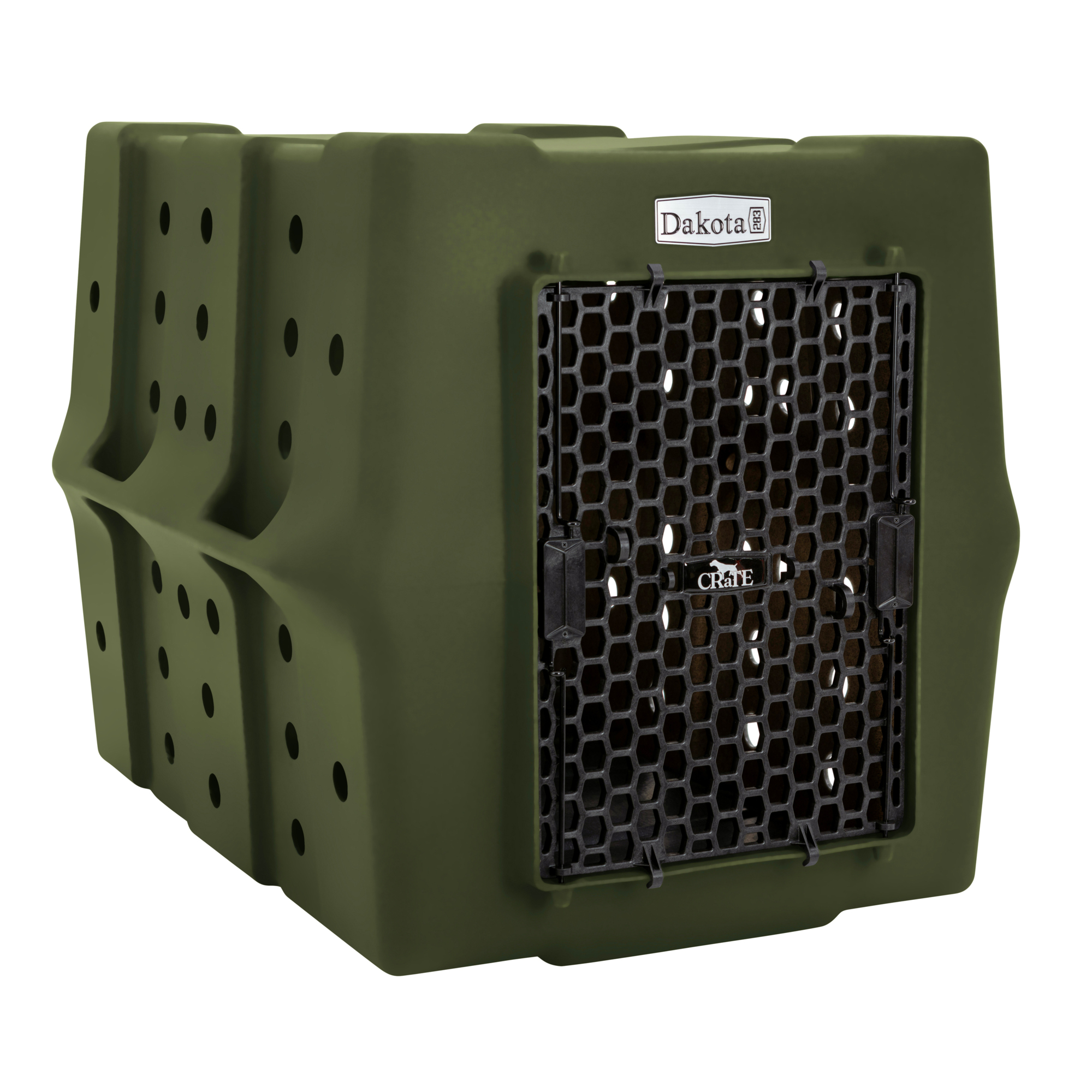 Dakota 283 Canine Rough and Tough Economy Kennel — Large, Olive, Model# D2-CRATE-LG-OLI